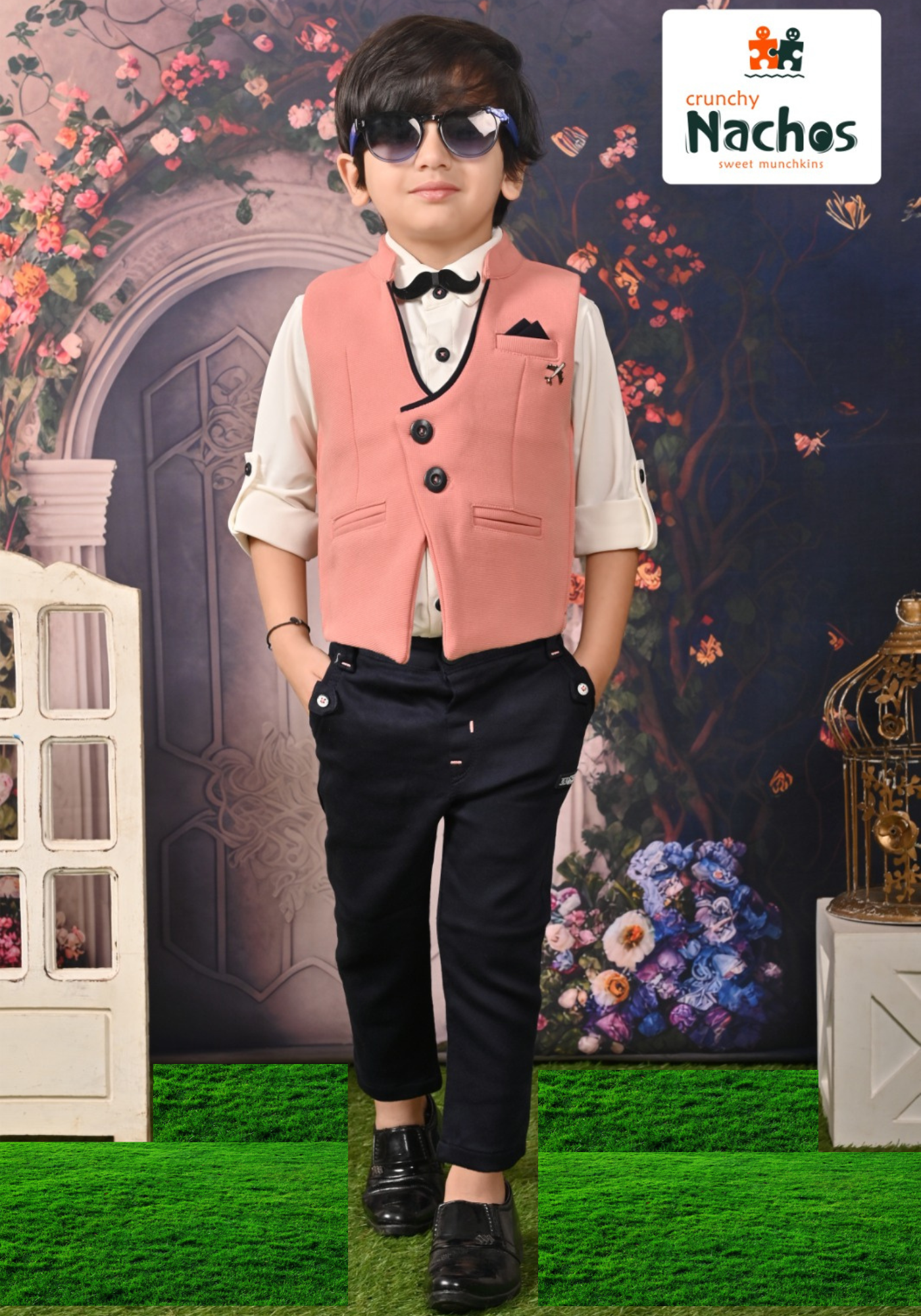 Smart Party Wear Waist Coat With Full Shirt & Pant Set