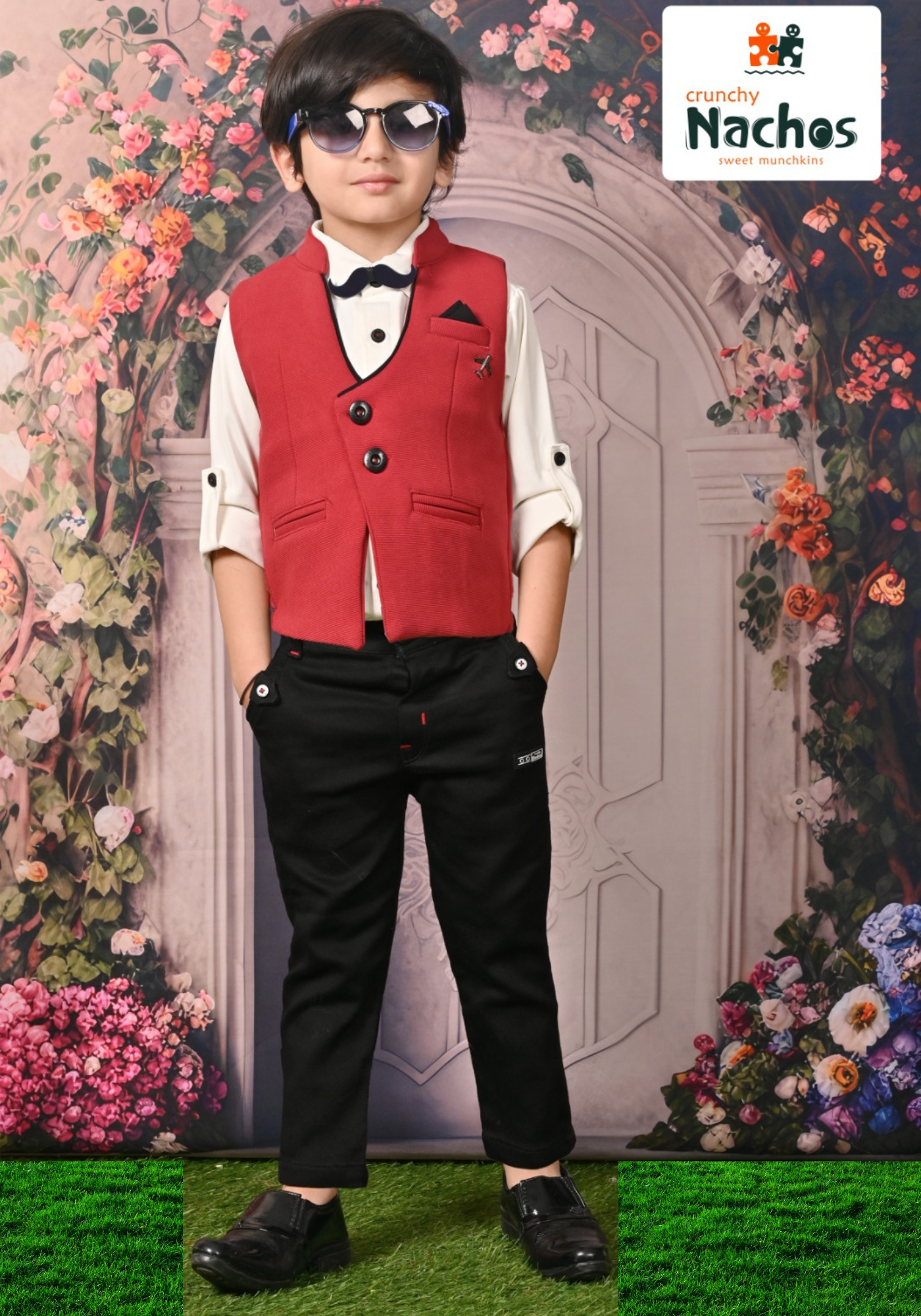 Smart Party Wear Waist Coat With Full Shirt & Pant Set