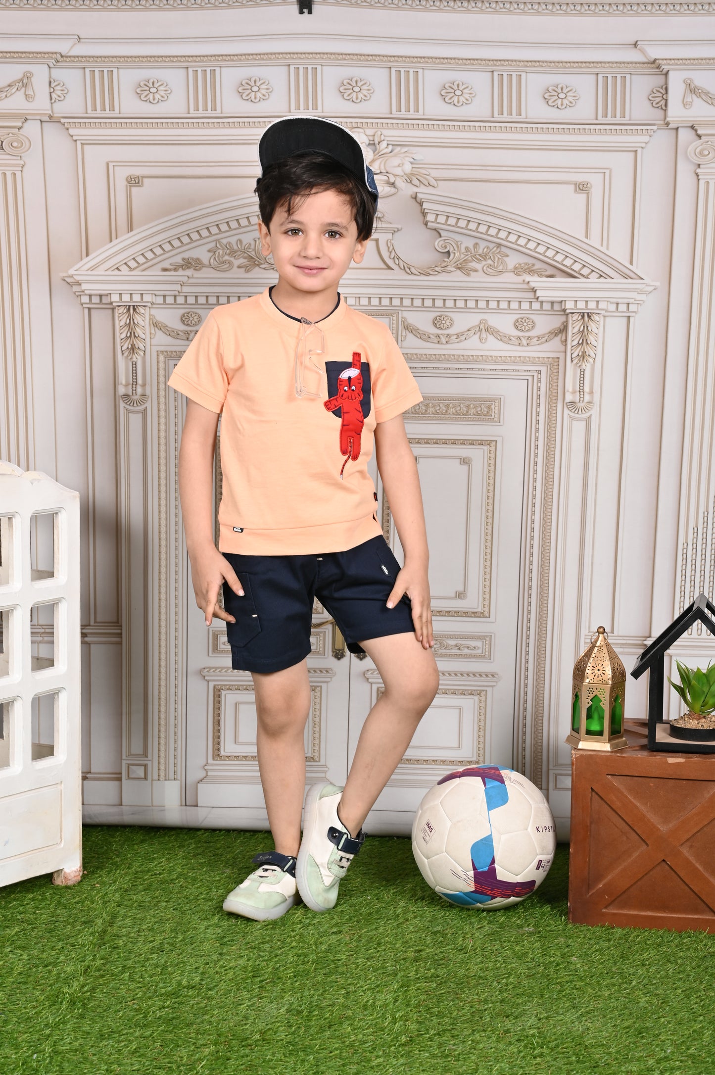 Happy Tiger Round Neck T-Shirt & Pant Set