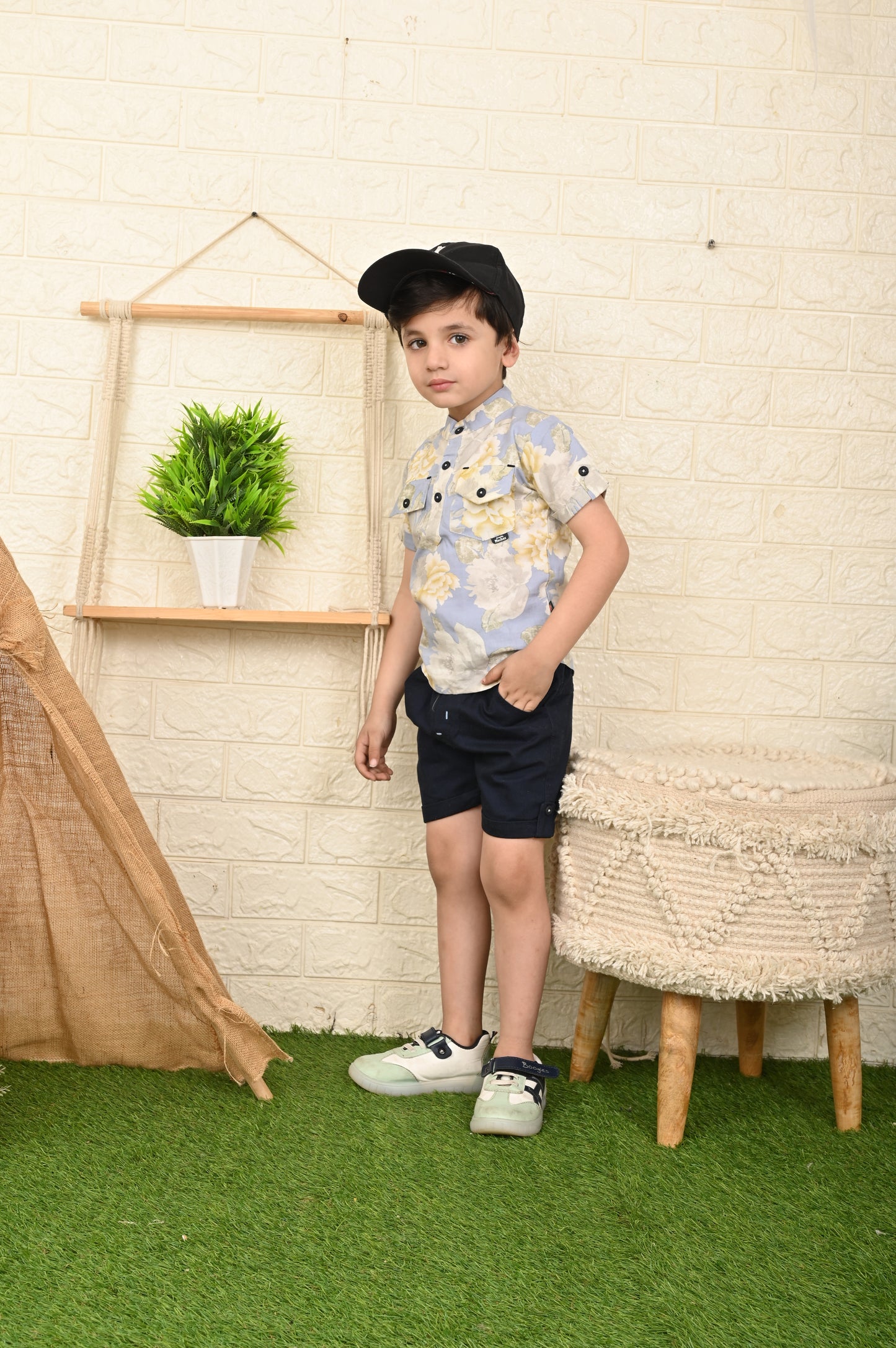 Floral Shirt With Short Set