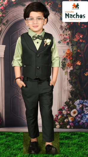 Impressive Party Wear Waist Coat With Full Shirt & Pant Set