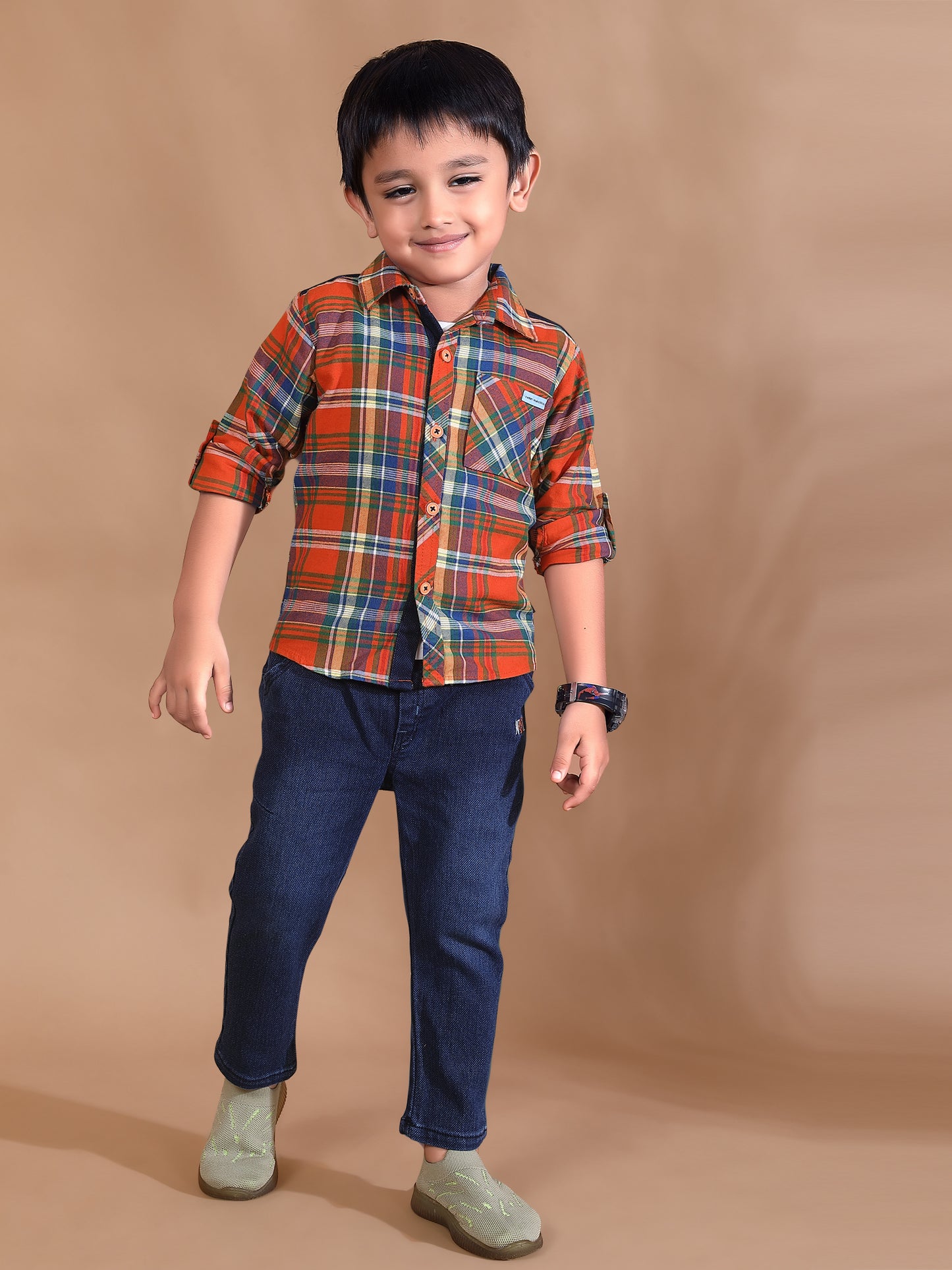 Colourful Checks Full Shirt and Pant Set