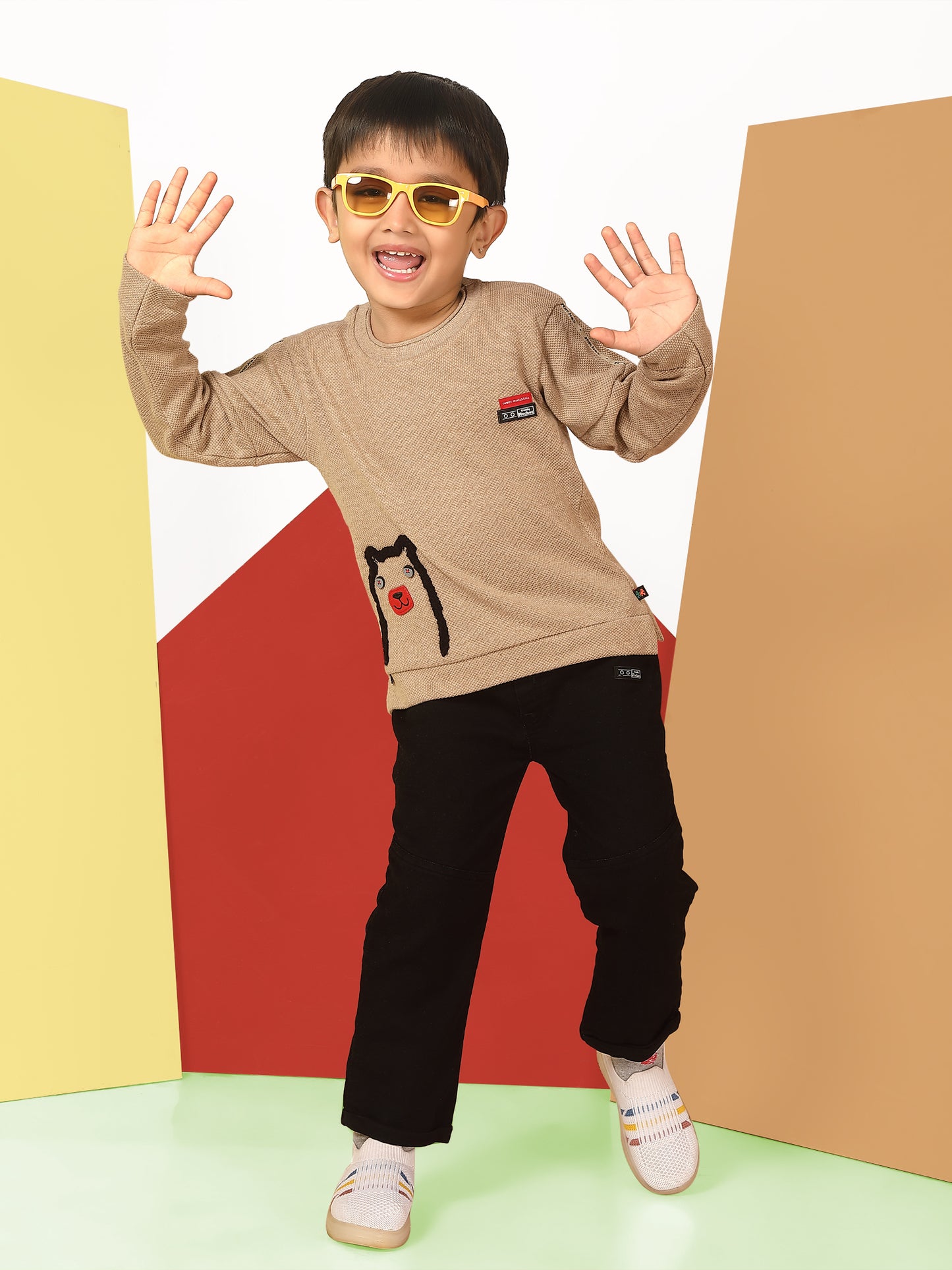 Polar Bear Round Neck Full Top And Pant Set