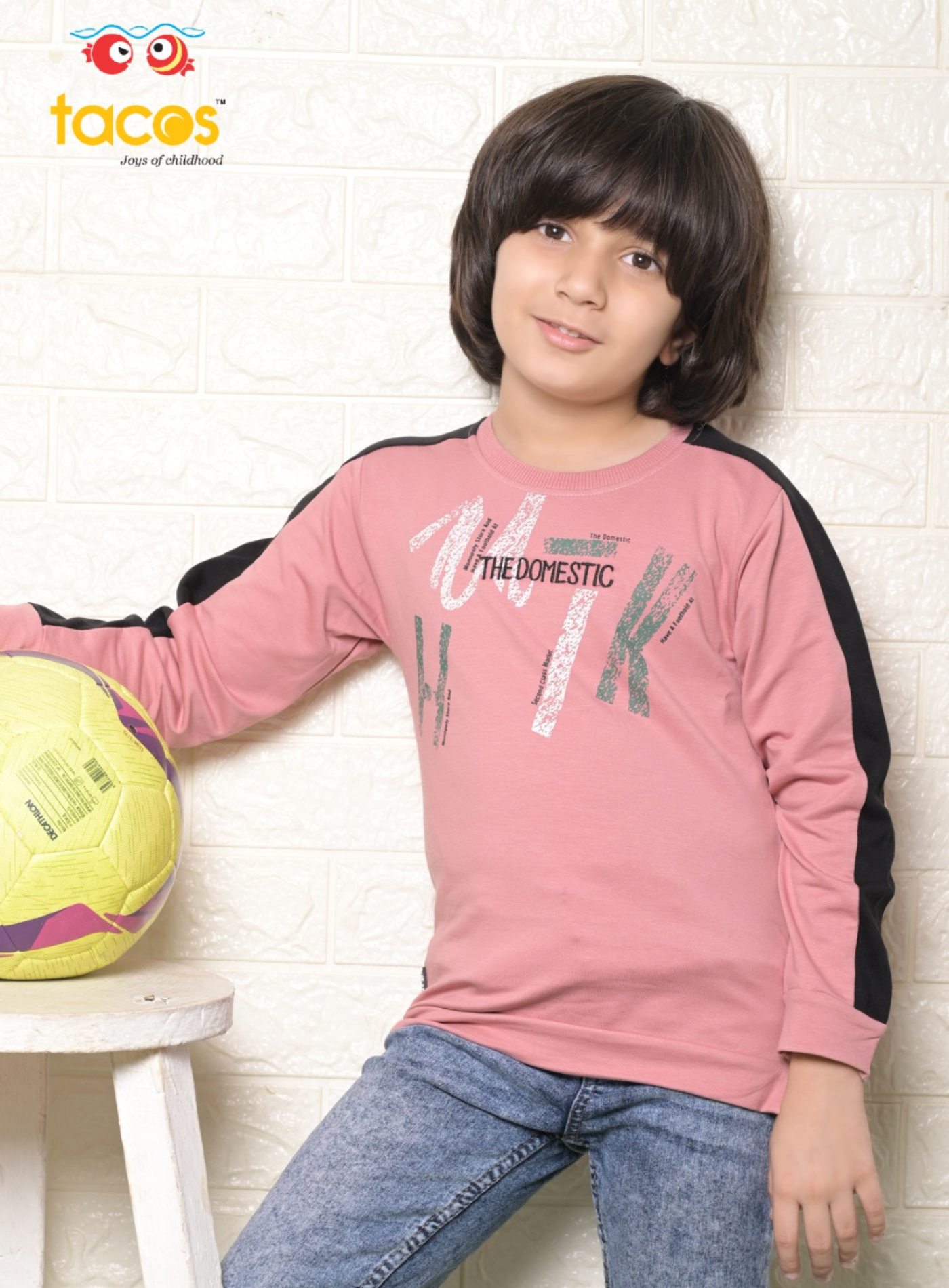 Lilac Unique Round Neck Full Sleeves T-Shirt