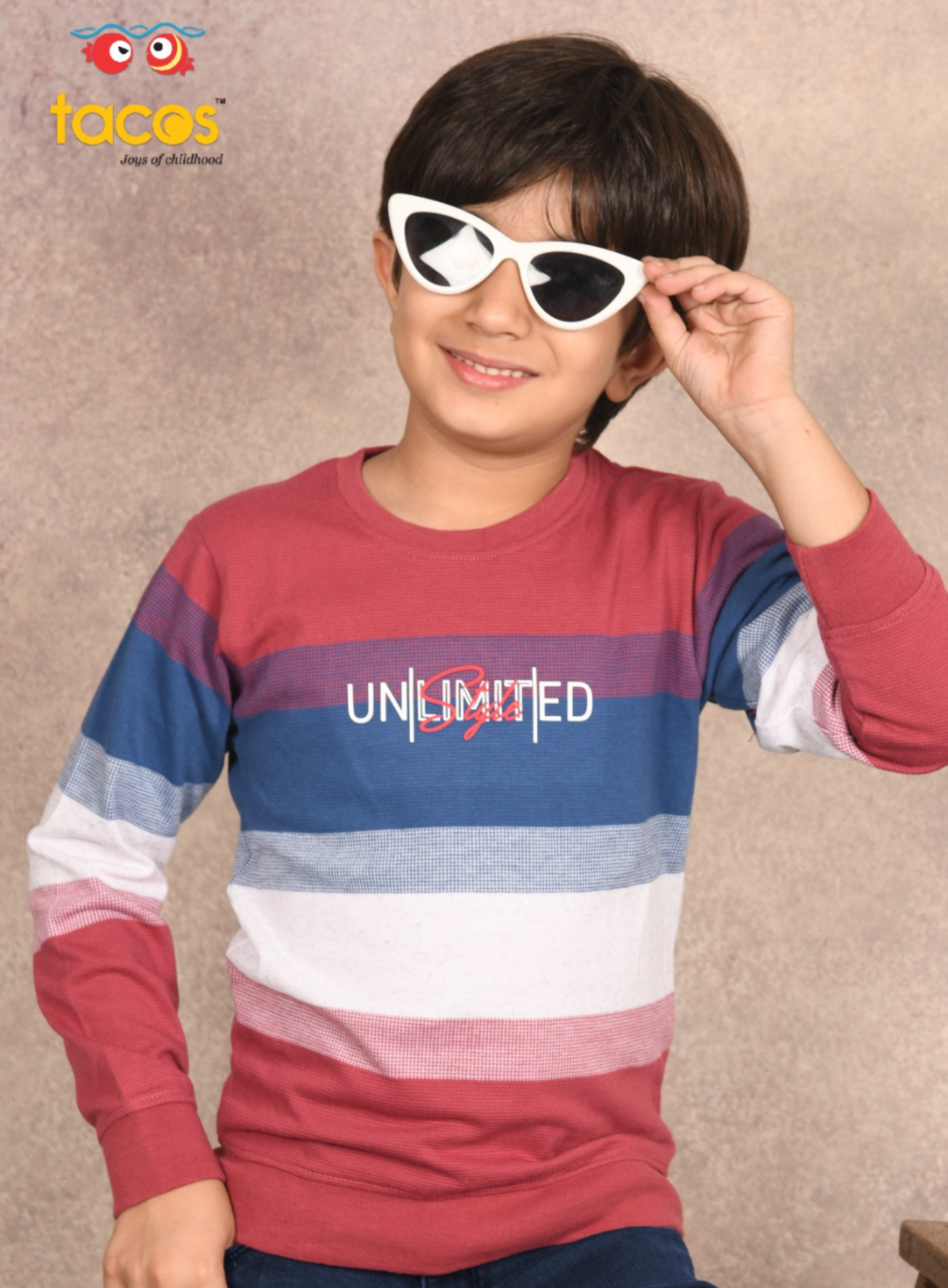 Deep Blue Crew Neck Long Sleeve T-Shirt