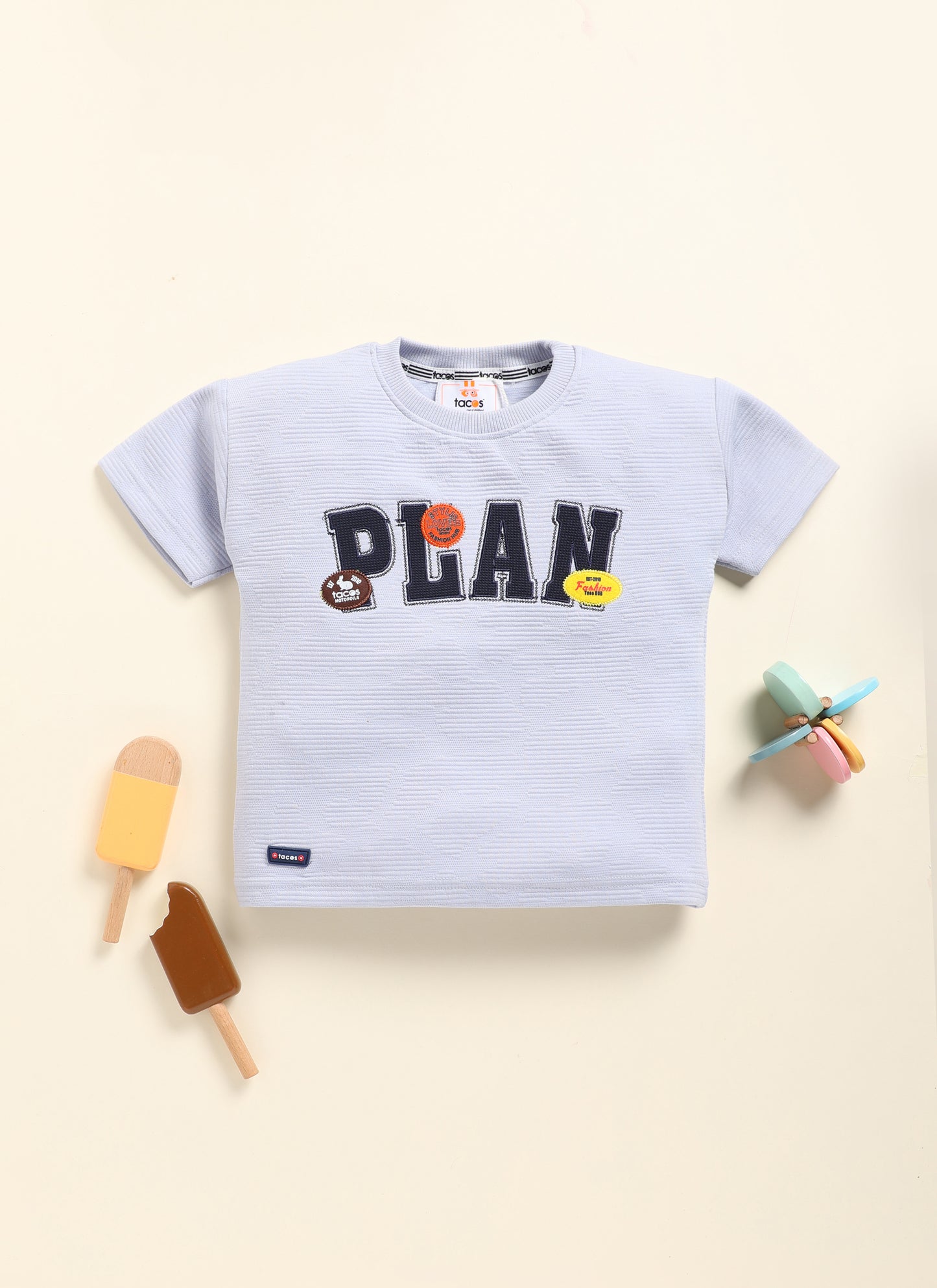 Plan Typography Fun Round Half T-Shirt