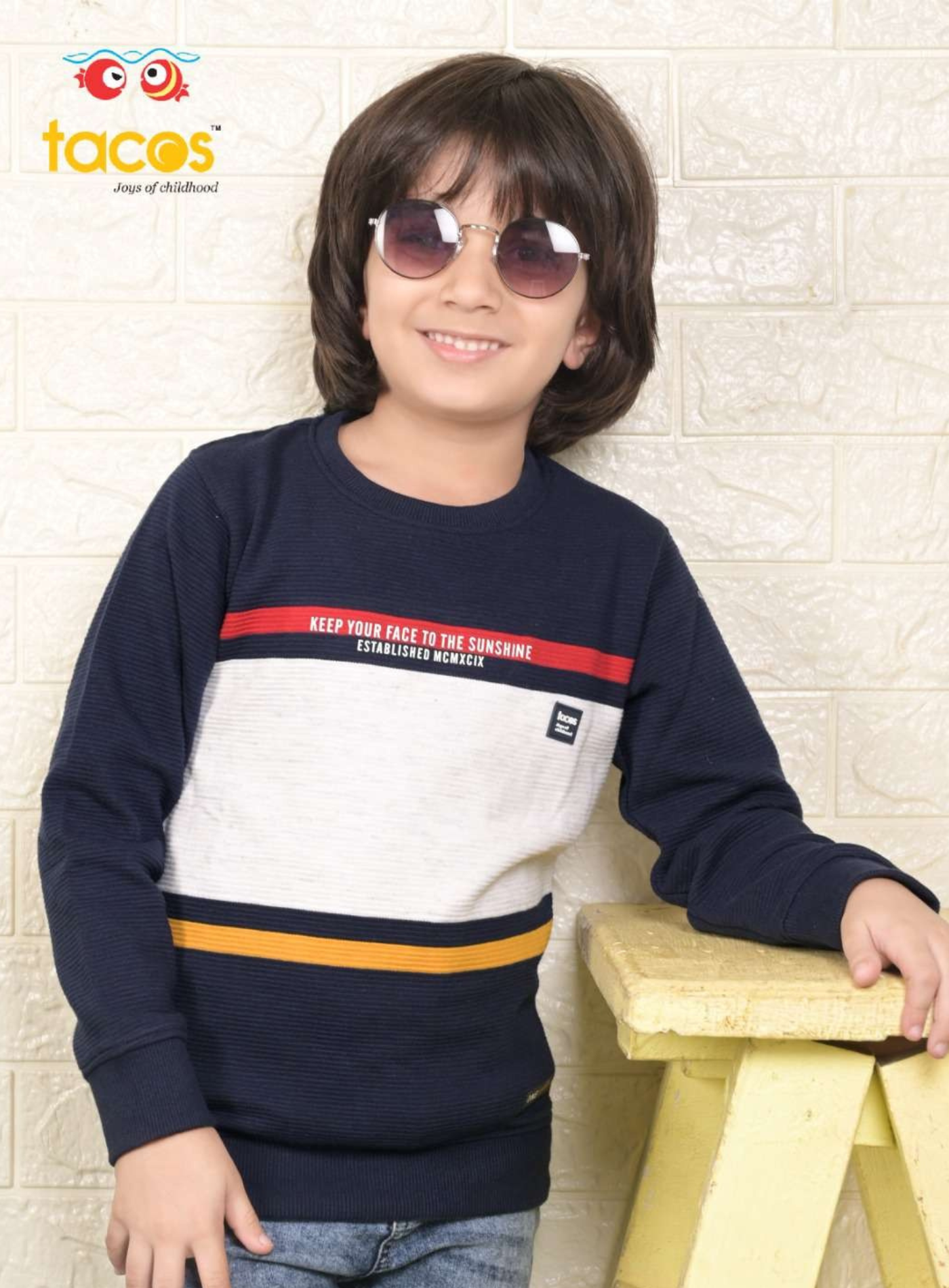 Navy Smart Round Neck Full Sleeve T-Shirts
