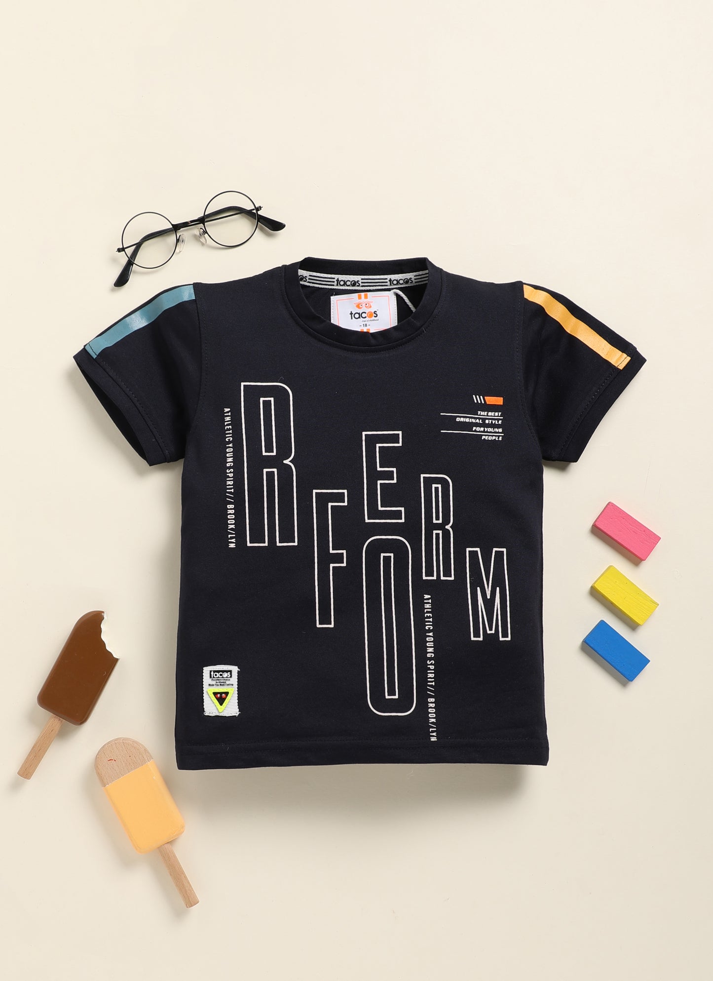 Stylish Typography Round Neck Half T-Shirt