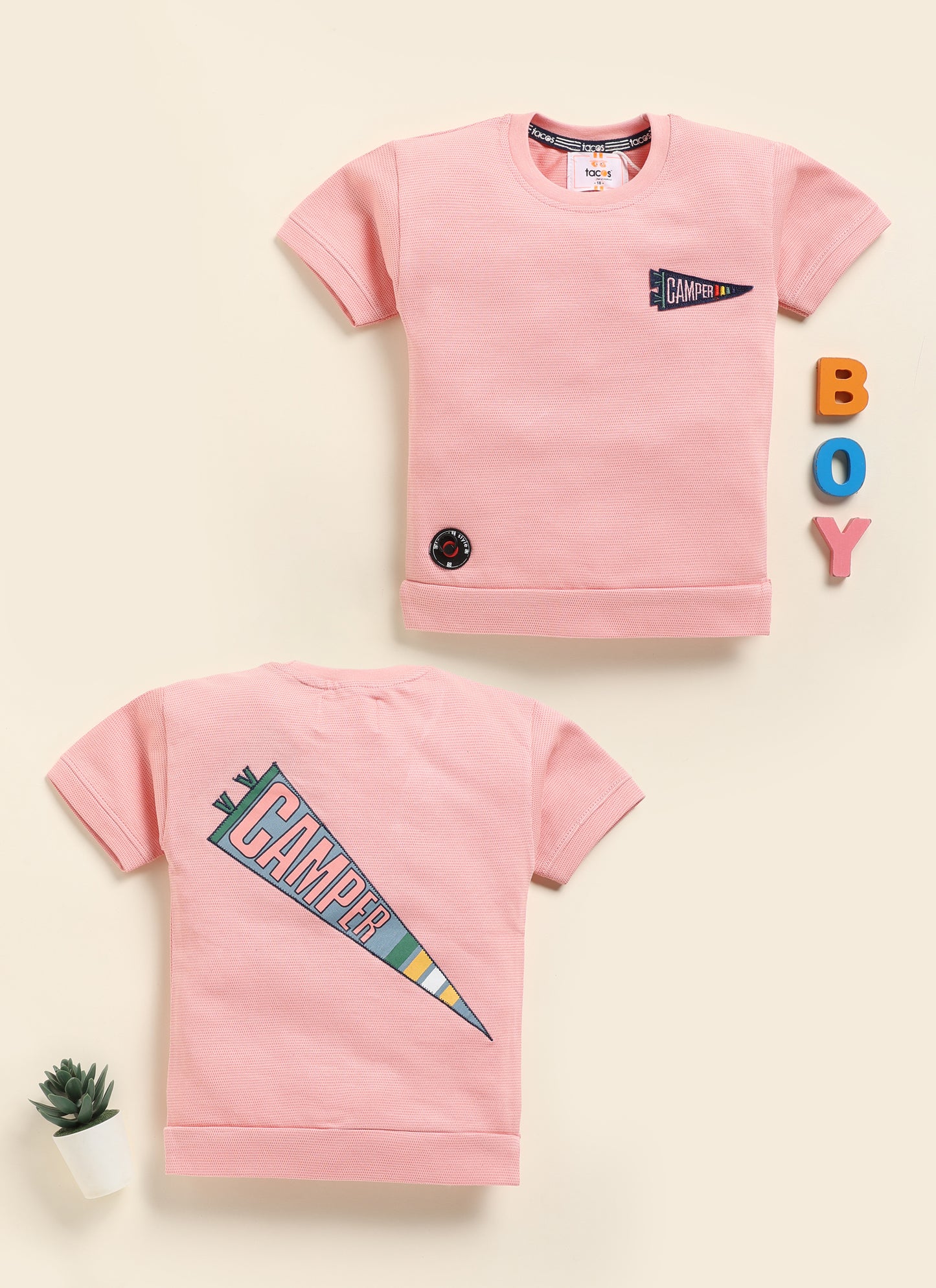 Camper Peach Round Neck T-shirt