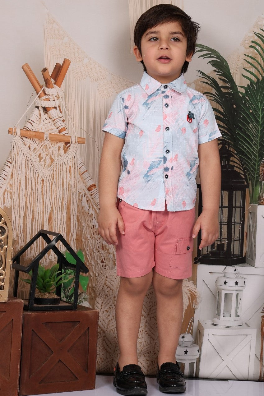 Trendy Kids Summer Bright Print Shirt & Pant Set