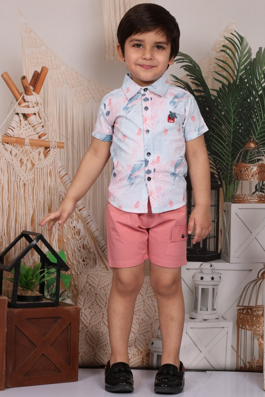 Trendy Kids Summer Bright Print Shirt & Pant Set