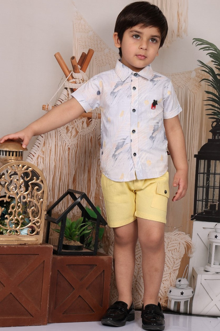 Trendy Kids Summer Bright Print Shirt & Pant Set