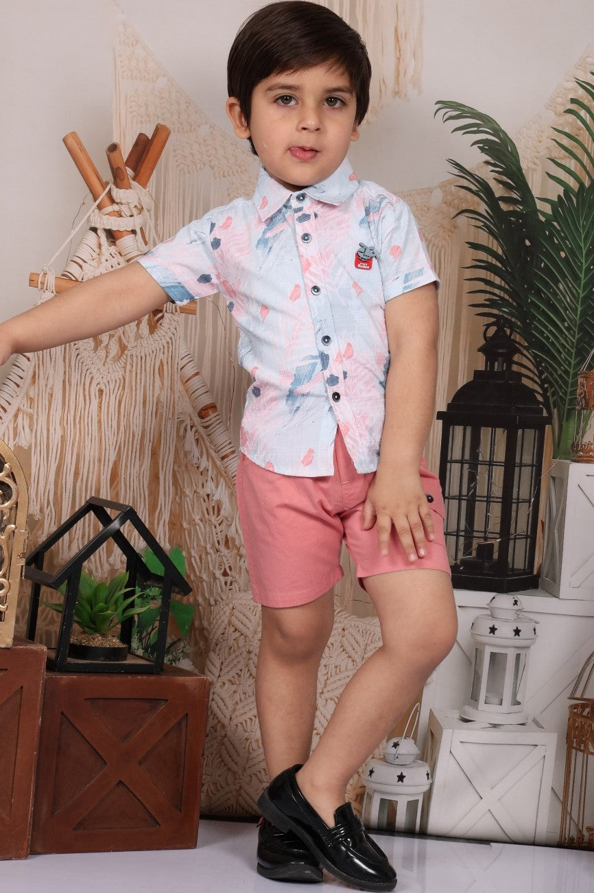 Trendy Kids Summer Bright Print Shirt & Pant Set
