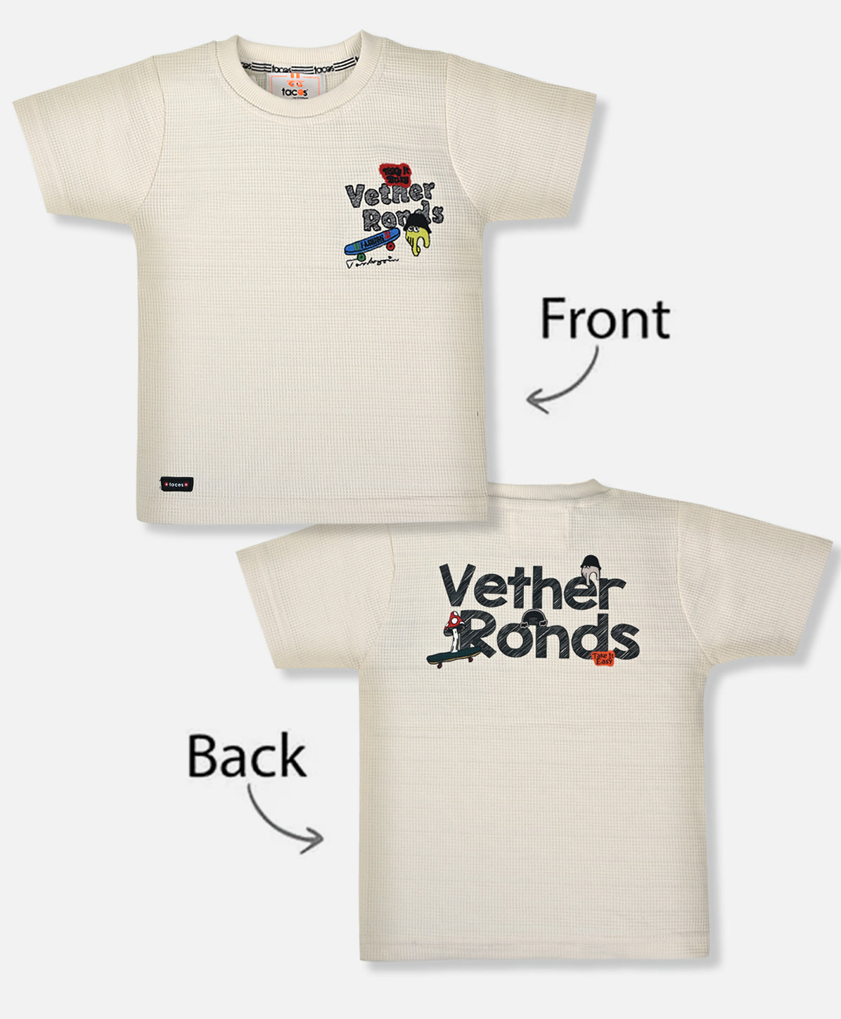 Typography  Round Half T-Shirt