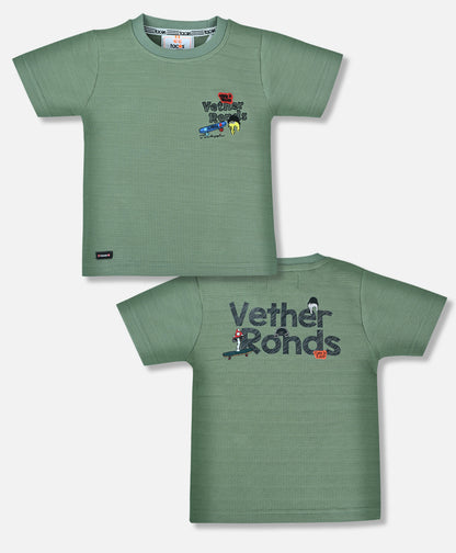 Typography  Round Half T-Shirt