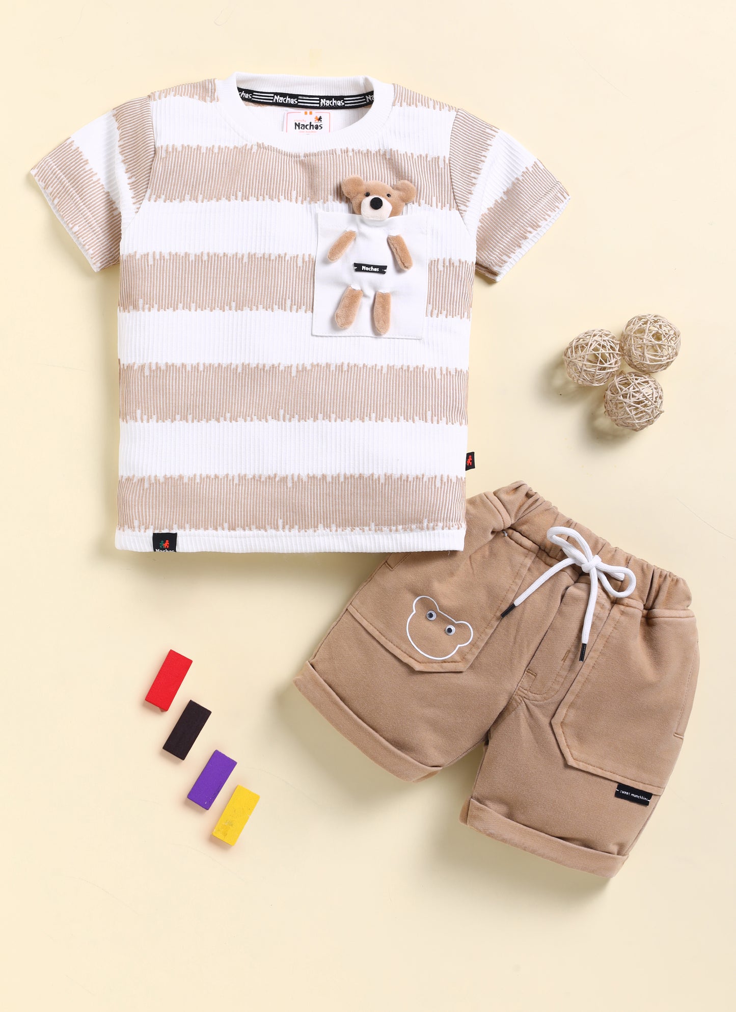 Trendy Teddy Bear High Quality Top & Pant Set