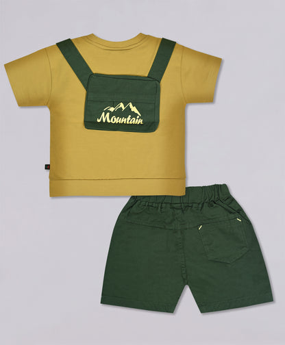 Crunchy Nachos Round Neck Top & Half Pant Set