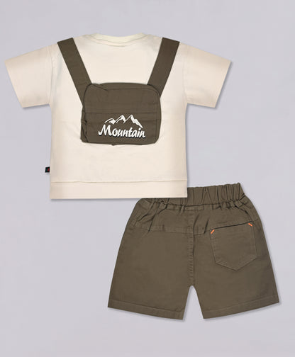 Crunchy Nachos Round Neck Top & Half Pant Set