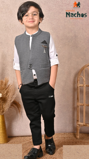 Elegant Sophisticate Waist Coat With Full Shirt & Pant Set