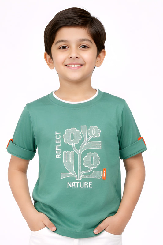 Tacos Embroidered Round Neck T-Shirt