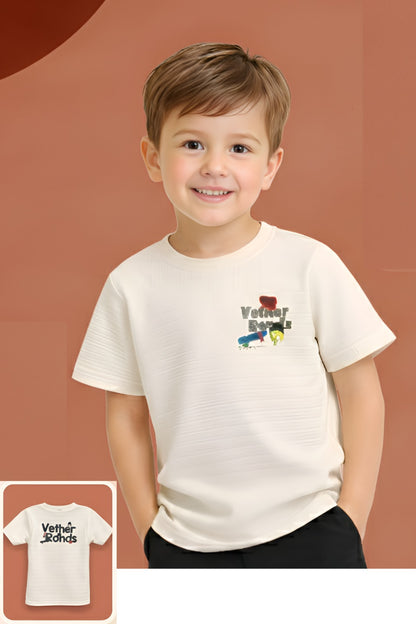 Typography  Round Half T-Shirt