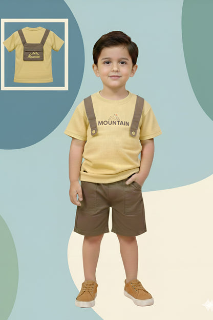 Crunchy Nachos Round Neck Top & Half Pant Set